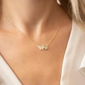 Butterfly Pendant Chain Sterling Silver