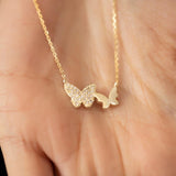Butterfly Pendant Chain Sterling Silver