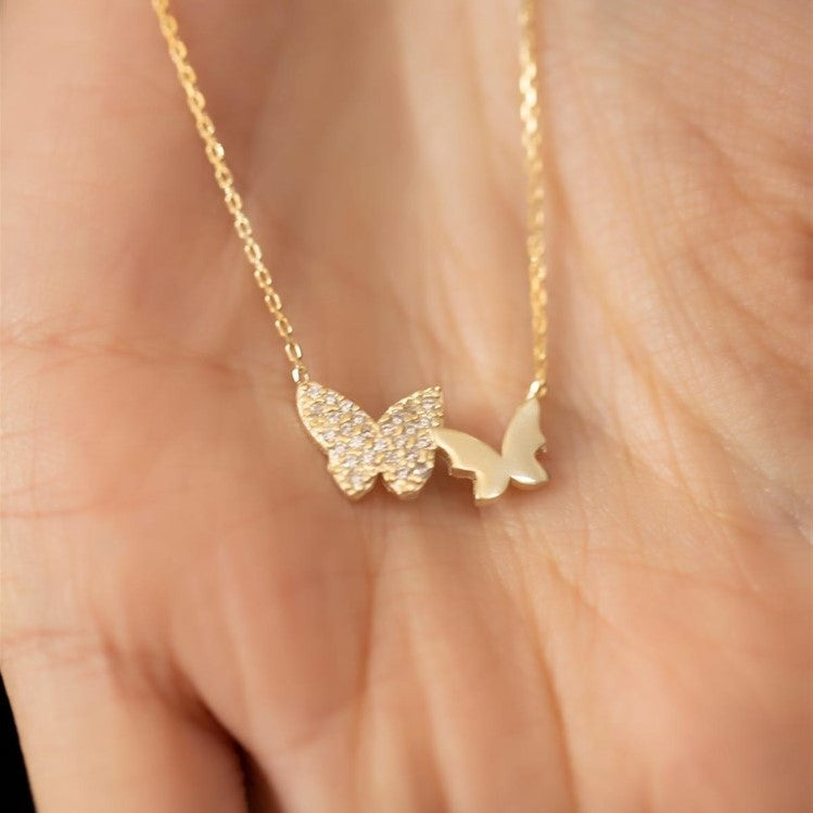 Butterfly Pendant Chain Sterling Silver