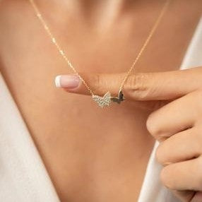 Butterfly Pendant Chain Sterling Silver