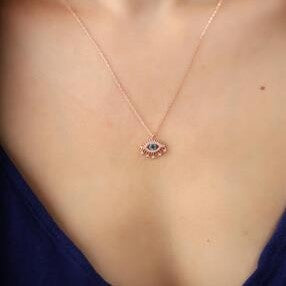 Sterling Silver Evil Eye Necklace