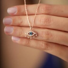Sterling Silver Evil Eye Necklace