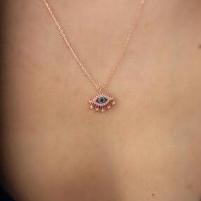 Sterling Silver Evil Eye Necklace