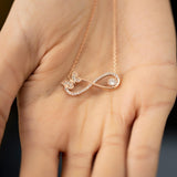 Sterling Silver Infinity and Butterfly Necklace