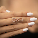 Sterling Silver Infinity and Heart Italian Necklace