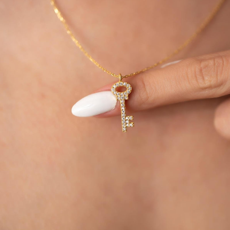 Sterling Silver Key Necklace