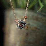 Sterling Silver Planet and Star Necklace