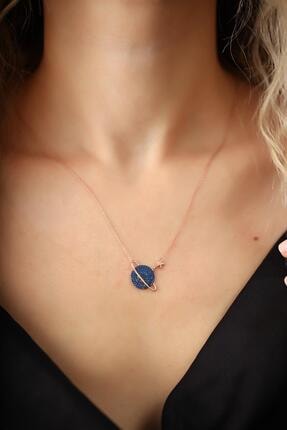 Sterling Silver Planet and Star Sapphire Necklace