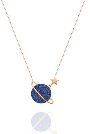 Sterling Silver Planet and Star Sapphire Necklace