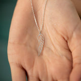 Sterling Silver Single Wing Necklace