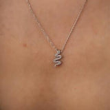 Sterling Silver Snake Italian Necklace