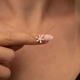Sterling Silver Snowflake Italian Necklace