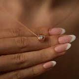 Sterling Silver Solitaire Circle Necklace