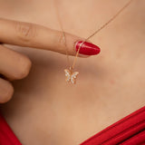 Womens Butterfly Necklace