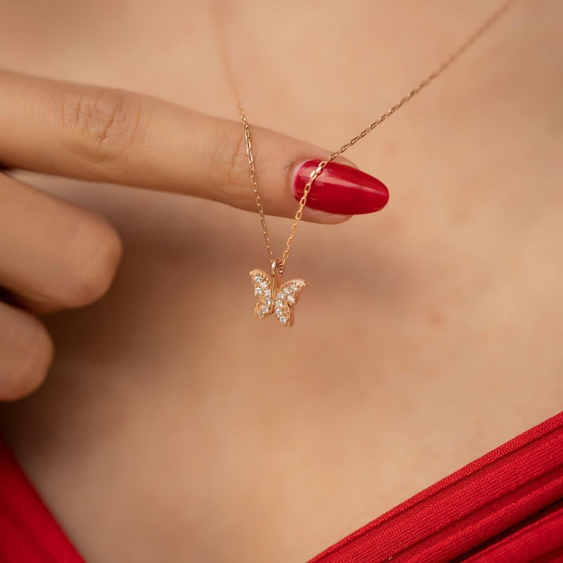 Womens Butterfly Necklace