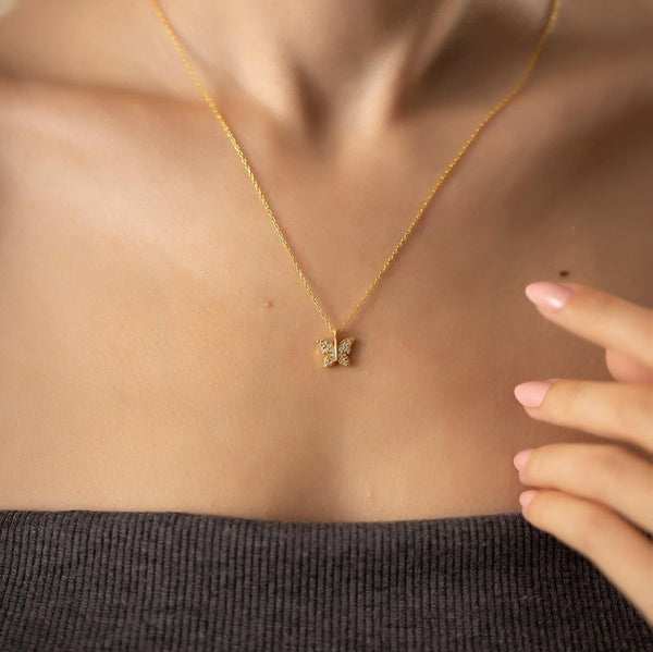 Womens Butterfly Necklace