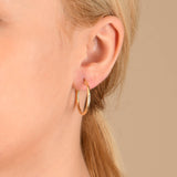 Sterling Silver Hoop Earrings 24 mm