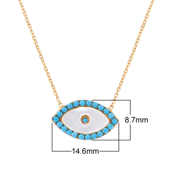 Evil Eye Necklace with Turquoise Stone