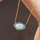 Evil Eye Necklace with Turquoise Stone