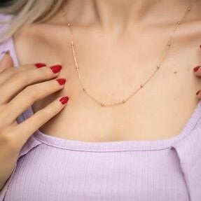 Women's Sterling Silver Ball Chain Necklace