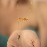 Women's Sterling Silver Leaf Necklace