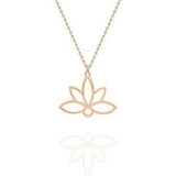 Women's Sterling Silver Lotus Flower Necklace