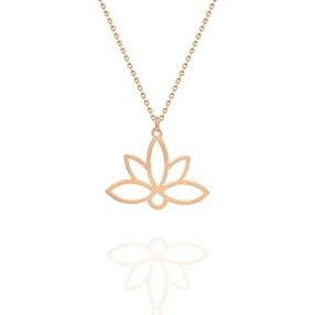 Women's Sterling Silver Lotus Flower Necklace
