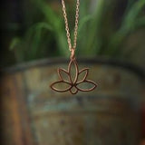 Women's Sterling Silver Lotus Flower Necklace