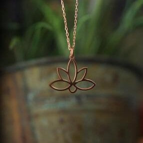 Women's Sterling Silver Lotus Flower Necklace