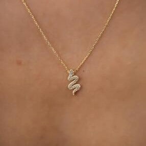 Women's Sterling Silver Snake Necklace