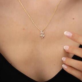 Women's Sterling Silver Snake Necklace