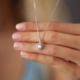 Women's Sterling Silver Solitaire Necklace