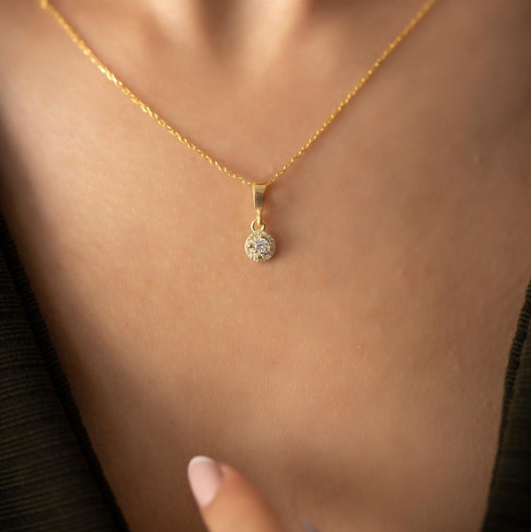 Women's Sterling Silver Solitaire Necklace