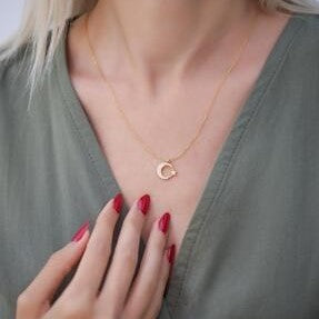 Women's Sterling Silver Star & Crescent Necklace