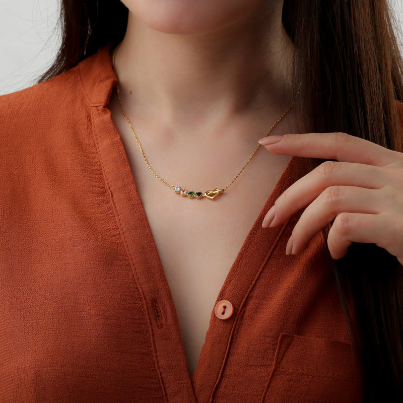 Family Birthstone Necklace
