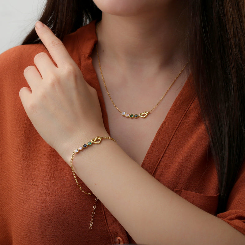 Family Birthstone Necklace