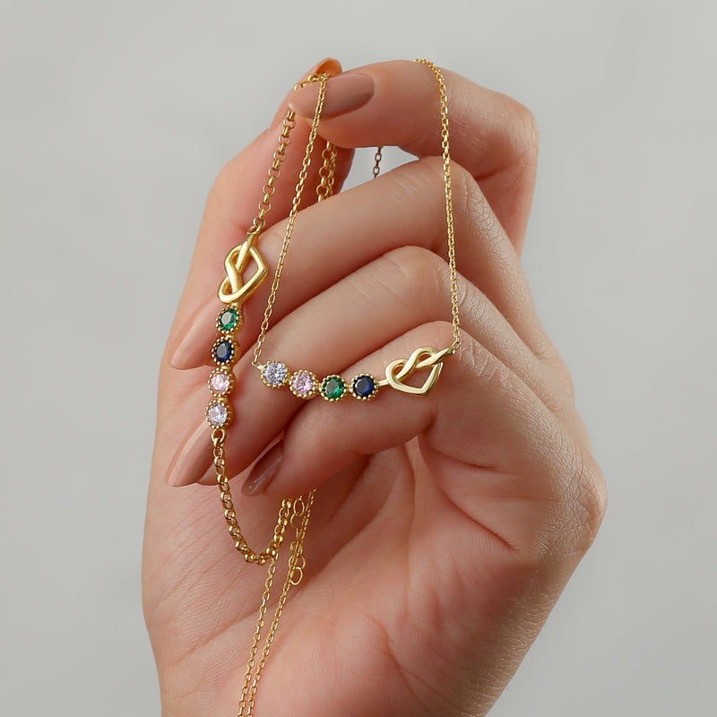 Family Birthstone Necklace
