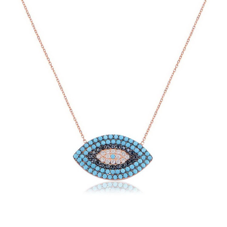 Evil Eye Necklace with Cubic Zirconia
