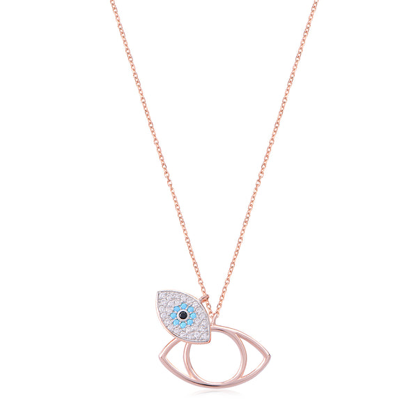 Sterling Silver Evil Eye Necklace