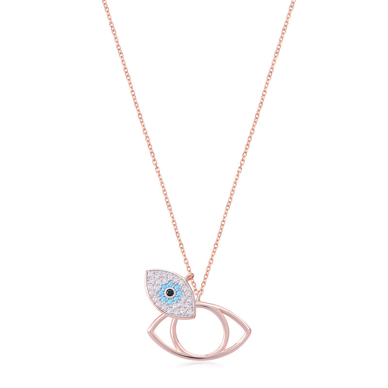 Sterling Silver Evil Eye Necklace