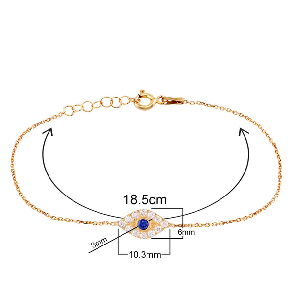 Sterling Silver Luckyl Eye Bracelet