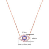 Gold Evil Eye Necklace with CZ