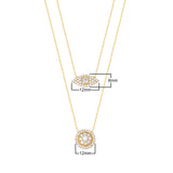 Sterling Silver Evil Eye Necklace with CZ