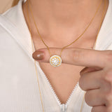 Sterling Silver Evil Eye Necklace with CZ