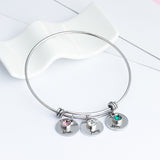 Personalized Name Stainless Steel Bangle Bracelet