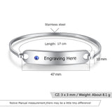 Stainless Steel Customized Bangle Bracelet