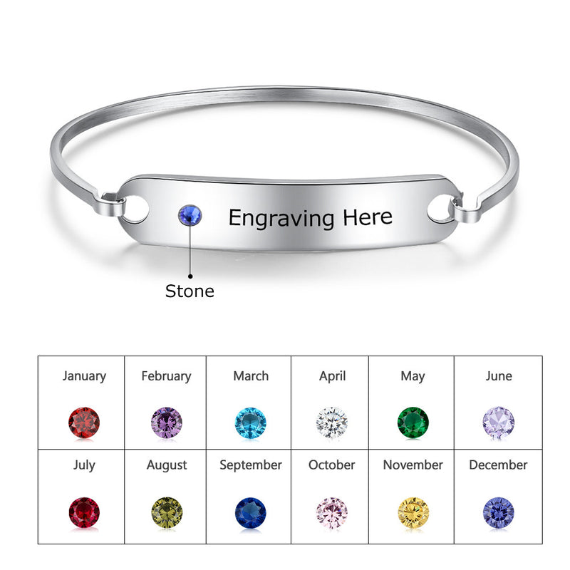 Stainless Steel Customized Bangle Bracelet