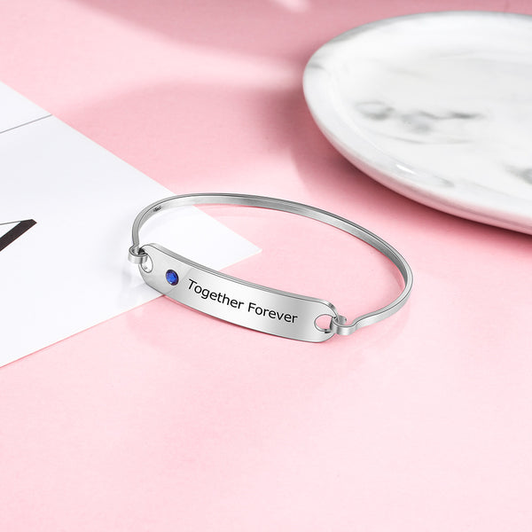 Stainless Steel Customized Bangle Bracelet