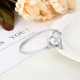 Heart Shape Bangle Bracelet with Names
