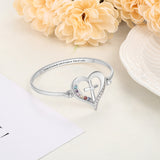 Heart Shape Bangle Bracelet with Names